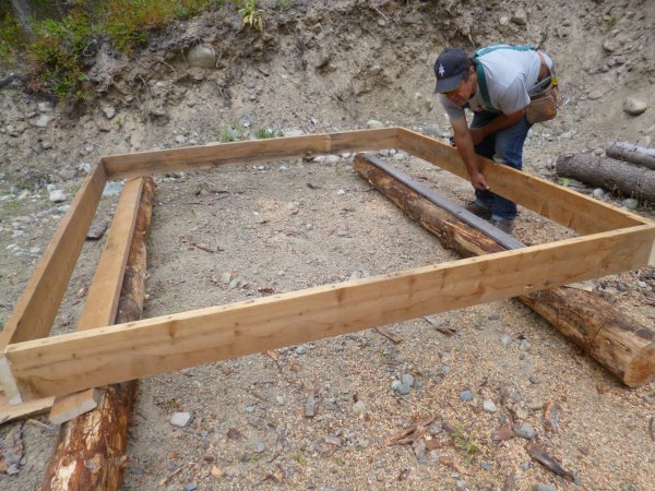 building bliss - a movable storage shed with skid foundation