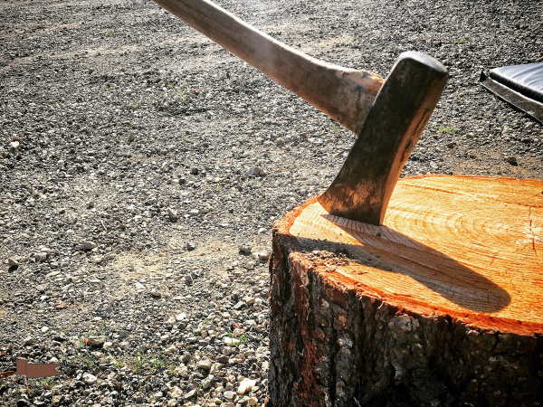 Classic wood splitting maul