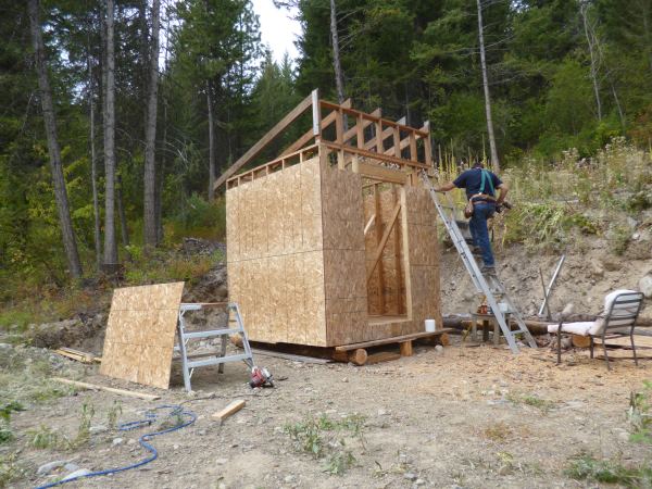 building bliss - a movable storage shed with skid foundation