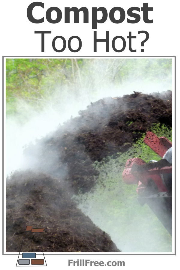 Hot compost billowing with steam
