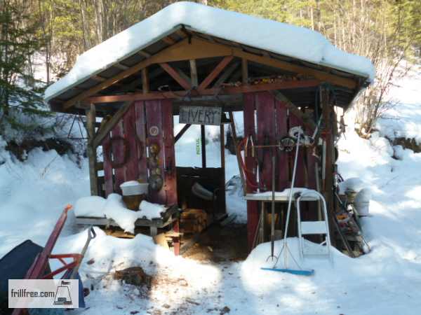 In the early stages, the woodshed wasn't much more than just a roof...