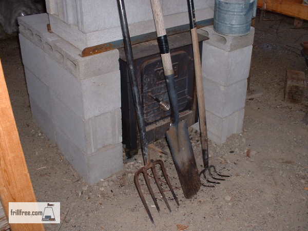 Masonry Stove with concrete blocks