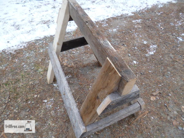 The finished sawhorse, ready to use