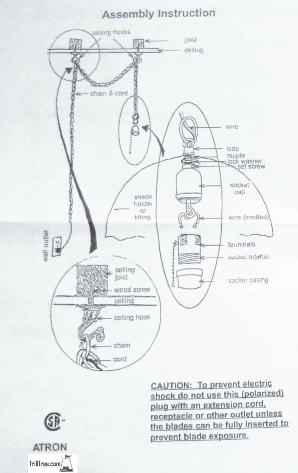 Swag Lamp Instructions...