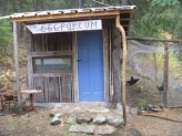 The Eggporeum chicken house; earth sheltered with a dirt floor