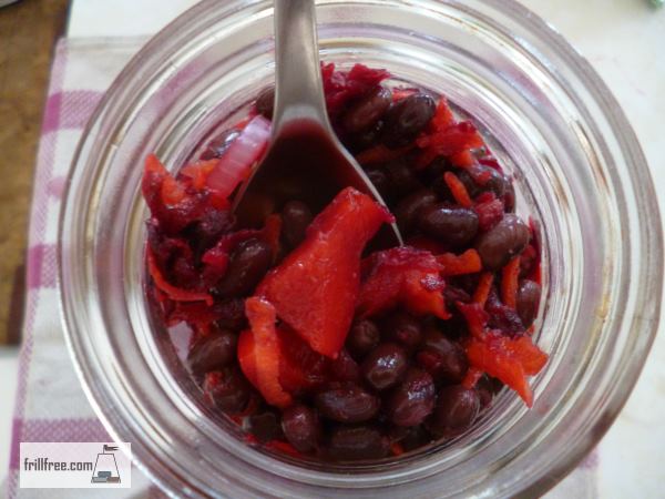 Black Bean Salad in a mason jar