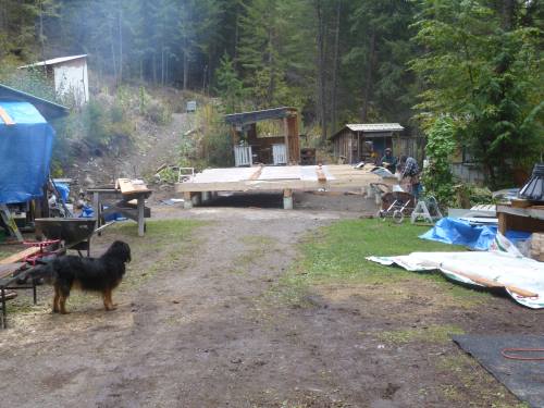 Floor joists can go quickly with a good helper...