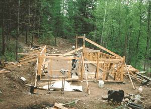 Building a greenhouse was the first project at Blue Fox Farm