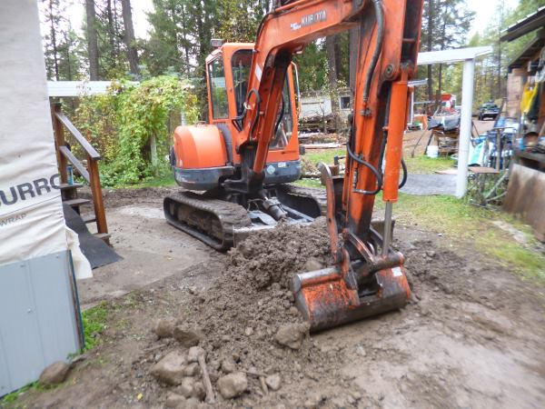 Site Prep for the mudroom