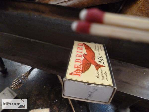 Wooden matches work best, and using two together can get the fire going extra fast...