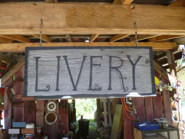 Hand painted Livery sign