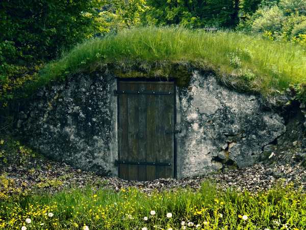 Thick Sod Roof Keeps This Root Cellar Cool
